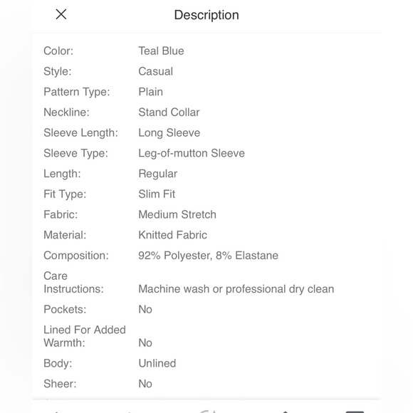 4X SHEIN Teal Blouse with Statement Feathery Sleeves - Picture 11 of 17